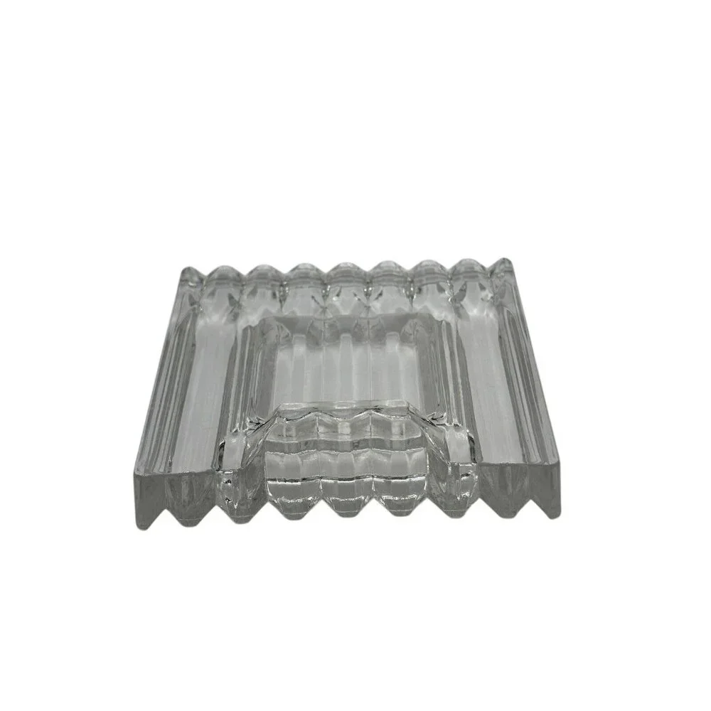 Picture Frame Solid Glass Wavy Sides Thick Glass Stand In‎ Back 2 x 2 In Picture